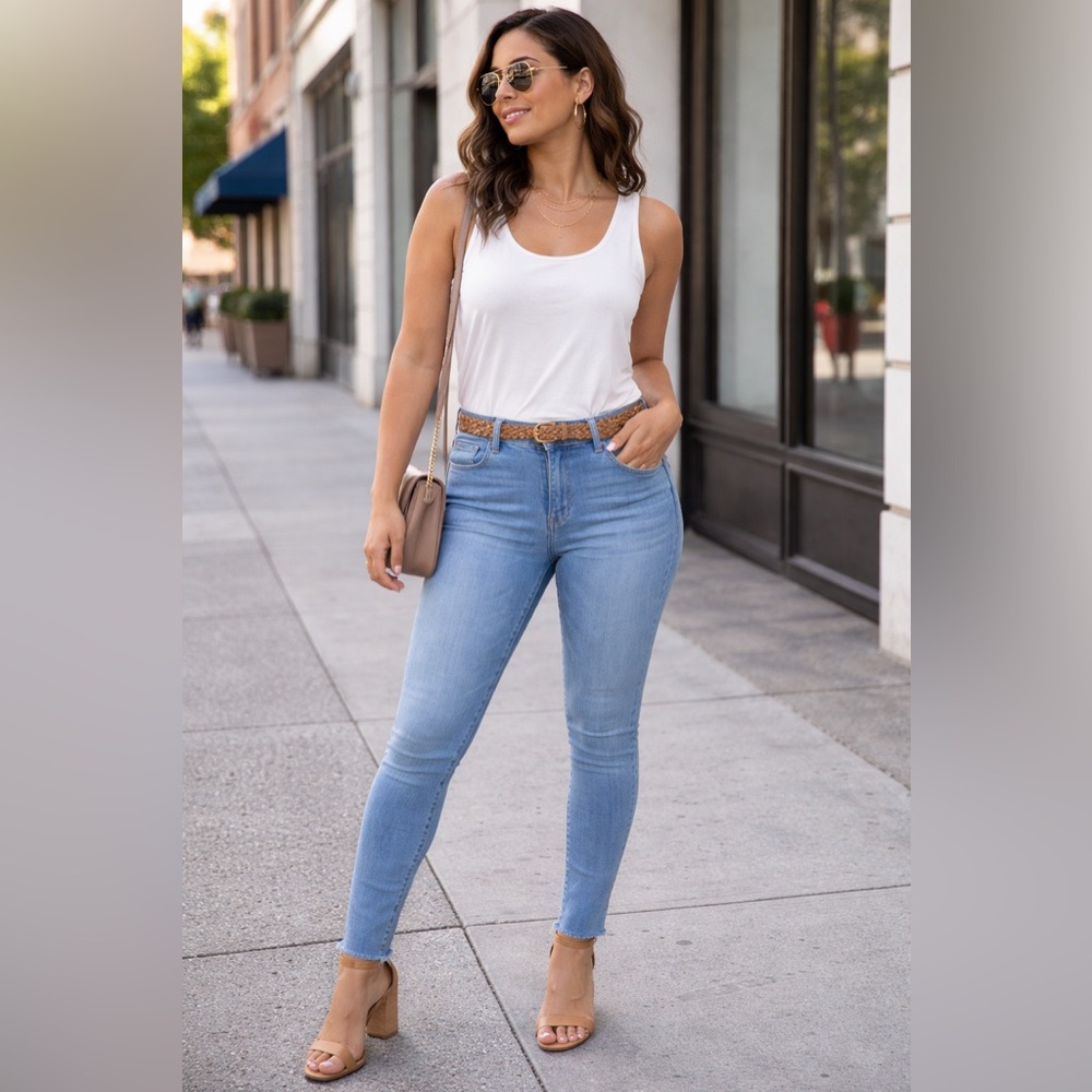 American Eagle Outfitters Sky Blue Jegging Jeans Super Super Stretch Size 8